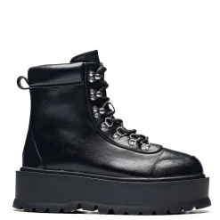 KOI footwear Hydra All Black Matrix Platform Boots<Women'S Chunky Boots