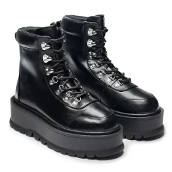 KOI footwear Hydra All Black Matrix Platform Boots<Women'S Chunky Boots
