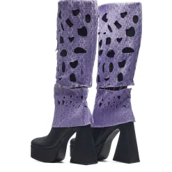KOI footwear Jam Monster Heeled Long Boots - Purple<Women'S Heeled Boots