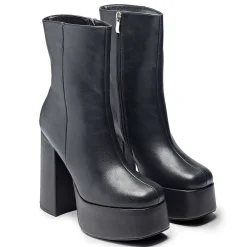 KOI footwear Lexus Black Platform Heeled Boots<Women'S Heeled Boots
