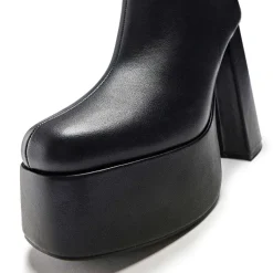 KOI footwear Lexus Black Platform Heeled Boots<Women'S Heeled Boots