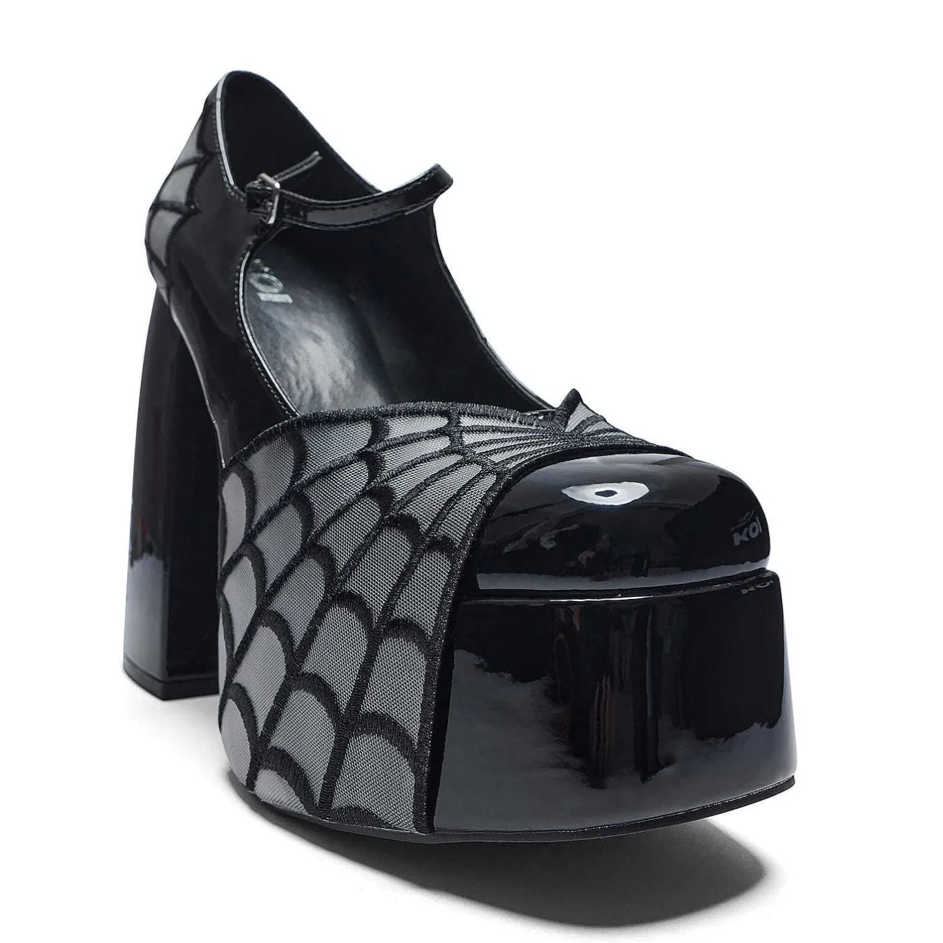 KOI footwear Octavia Web Platform Heels - Black<Women'S Platform Heels