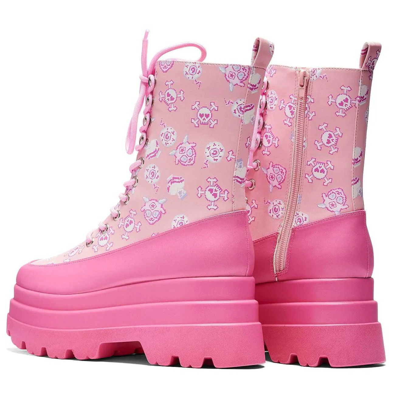 KOI footwear Pink Magic Yami Printed Trident Boots<Women'S Chunky Boots
