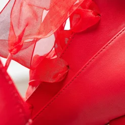 KOI footwear Playboy Infidelity Red Lace Up Heels | Playboy X Koi Collection<Women'S Platform Heels