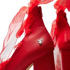 KOI footwear Playboy Infidelity Red Lace Up Heels | Playboy X Koi Collection<Women'S Platform Heels