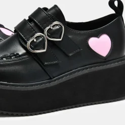 KOI footwear Pothos Pink Heart Wave Platform Shoes<Women'S Chunky Platform