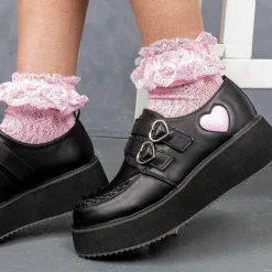 KOI footwear Pothos Pink Heart Wave Platform Shoes<Women'S Chunky Platform