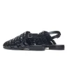 KOI footwear Provence Men'S Weaved Slingback Sandals - Black<Men'S Black Sandals