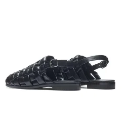 KOI footwear Provence Men'S Weaved Slingback Sandals - Black<Men'S Black Sandals