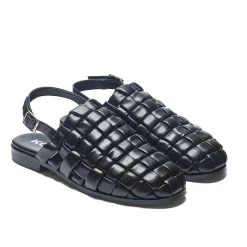 KOI footwear Provence Men'S Weaved Slingback Sandals - Black<Women'S Platform Sandals