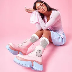 KOI footwear Pusheen Doughnuts Pastel Patent Boots<Women'S Chunky Boots