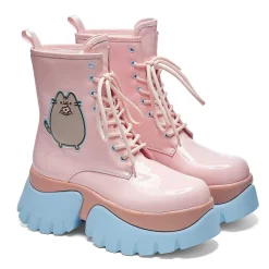 KOI footwear Pusheen Doughnuts Pastel Patent Boots<Women'S Chunky Boots