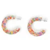 KOI footwear Rainbow Glitter Chaser Hoop Earrings<Women'S Earrings