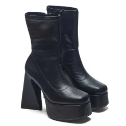 KOI footwear Rakot Heeled Black Ankle Boots<Women'S Heeled Boots