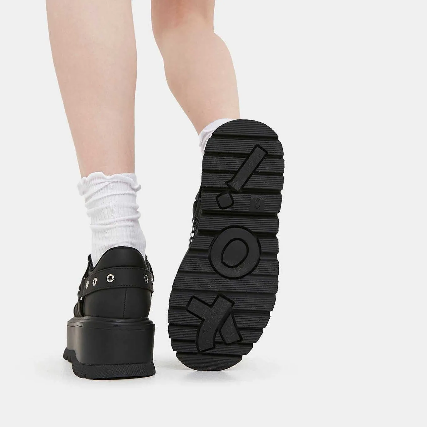 KOI footwear Retrograde Rebel Black Platform Shoes<Women'S The Platform Shoe