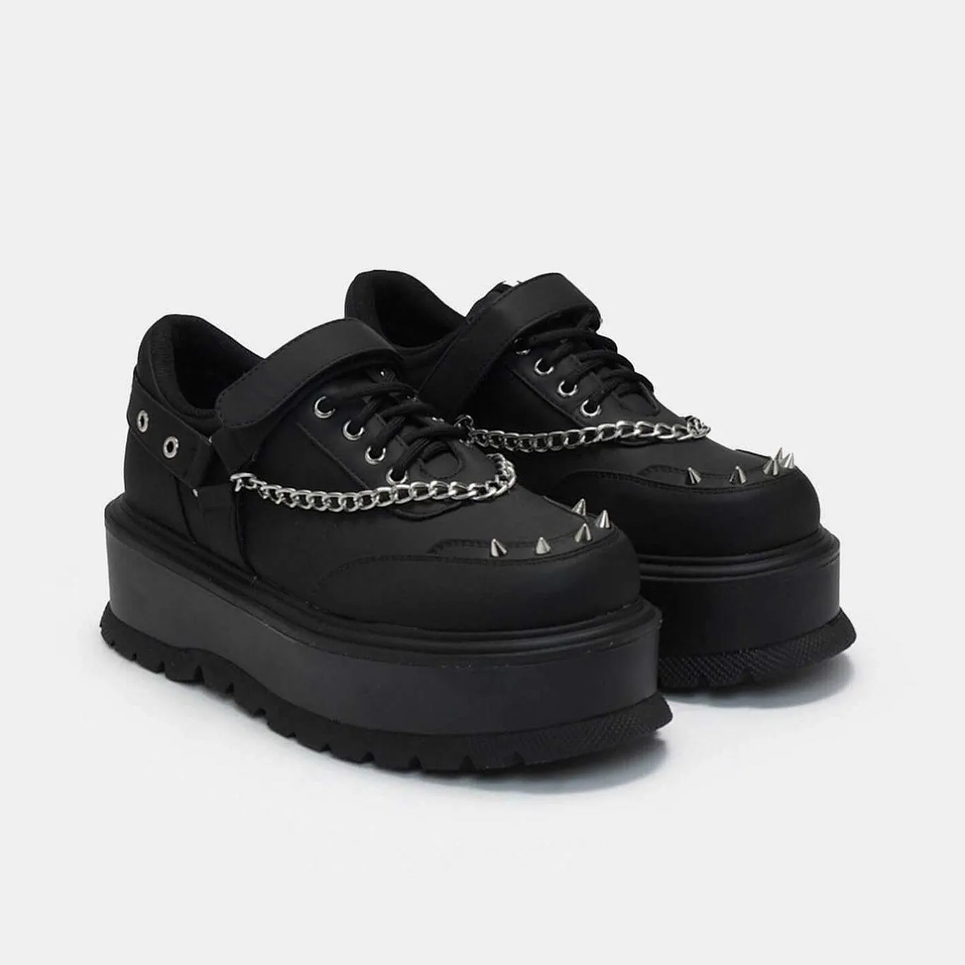 KOI footwear Retrograde Rebel Black Platform Shoes<Women'S The Platform Shoe