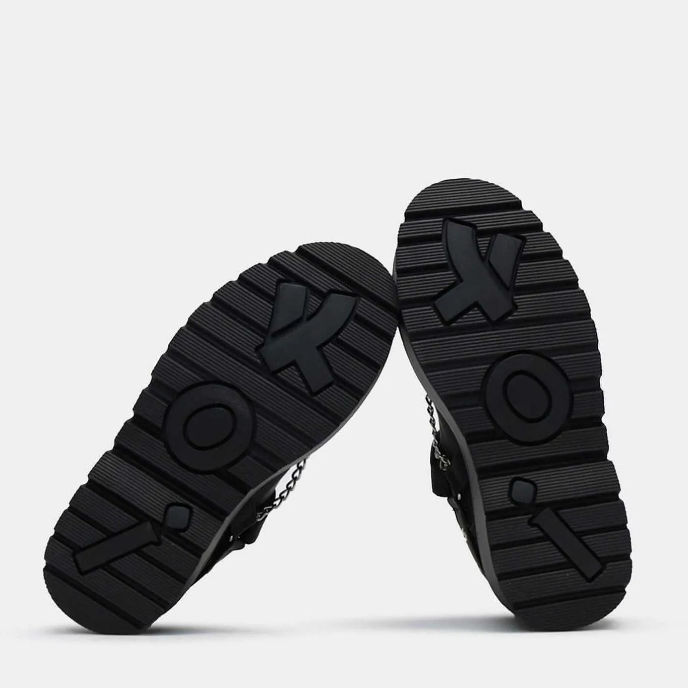 KOI footwear Retrograde Rebel Men'S Black Platform Shoes<Men'S Lace Up