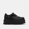 KOI footwear Retrograde Rebel Men'S Black Platform Shoes<Men'S The Lace Up Shoe