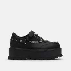 KOI footwear Retrograde Rebel Men'S Black Platform Shoes<Men'S The Lace Up Shoe
