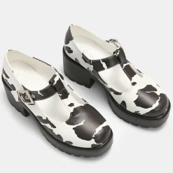 KOI footwear Sai Cow Print Mary Jane Shoes 'Nettie Edition'<Women'S Heeled Mary Janes