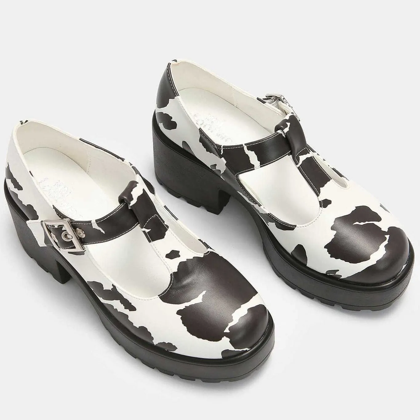 KOI footwear Sai Cow Print Mary Jane Shoes 'Nettie Edition'<Women'S Heeled Mary Janes