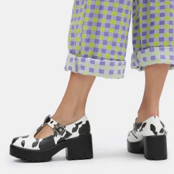 KOI footwear Sai Cow Print Mary Jane Shoes 'Nettie Edition'<Women'S Heeled Mary Janes