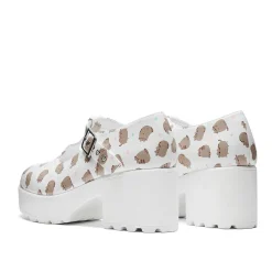 KOI footwear Sai White Mary Janes 'Pusheen Edition'<Women'S Printed Mary Janes