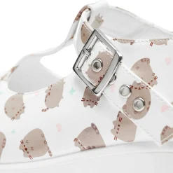 KOI footwear Sai White Mary Janes 'Pusheen Edition'<Women'S Printed Mary Janes