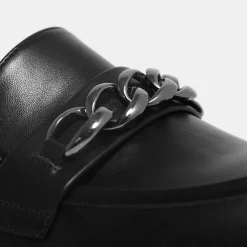 KOI footwear Shenron Men'S Chain Black Loafers<Men'S Loafers