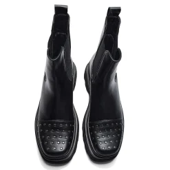 KOI footwear Silence Studded Trident Chelsea Boots - Black |<Women'S Platform Boots