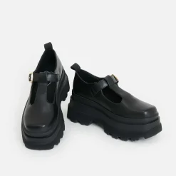 KOI footwear Silent Amity Trident Platform Mary Jane Shoes<Women'S Black Mary Janes