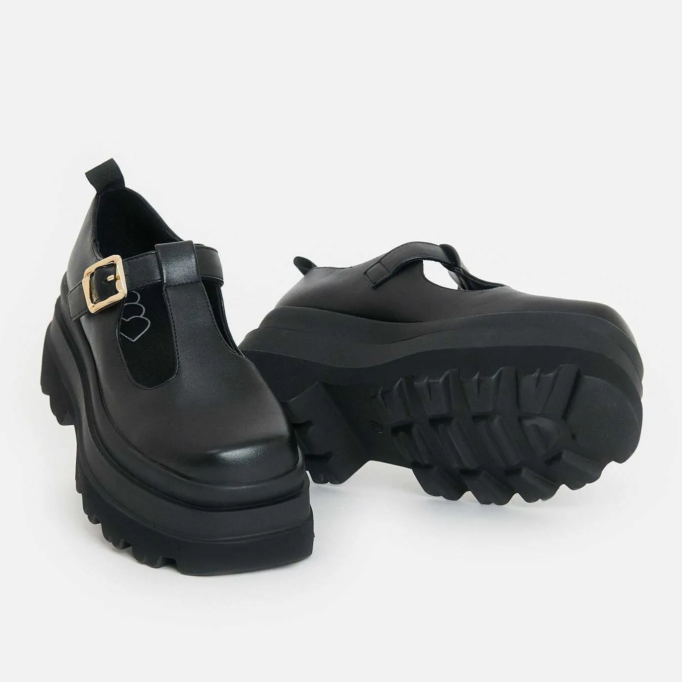 KOI footwear Silent Amity Trident Platform Mary Jane Shoes<Women'S Black Mary Janes