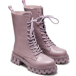 KOI footwear Siren Men'S Tall Lace Up Boots - Berry<Men'S Ankle Boots