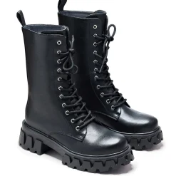 KOI footwear Siren Men'S Tall Lace Up Boots - Black<Men'S Ankle Boots