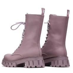 KOI footwear Siren Tall Lace Up Boots - Berry<Women'S Calf Boots