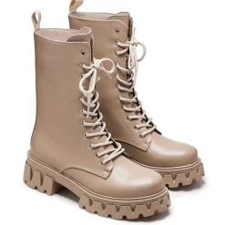 KOI footwear Siren Tall Lace Up Boots - Dust<Women'S Platform Boots