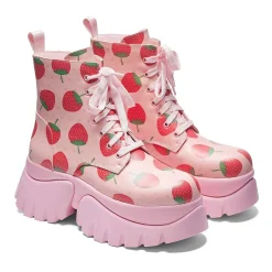KOI footwear Strawberry Cake Pink Vilun Boots<Women'S Platform Boots