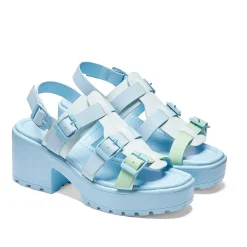 KOI footwear Sugar Season Chunky Buckle Sandals - Blue<Women'S Strappy Sandals