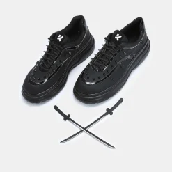 KOI footwear Takeda Men'S Sword Trainers<Men'S Black Trainers
