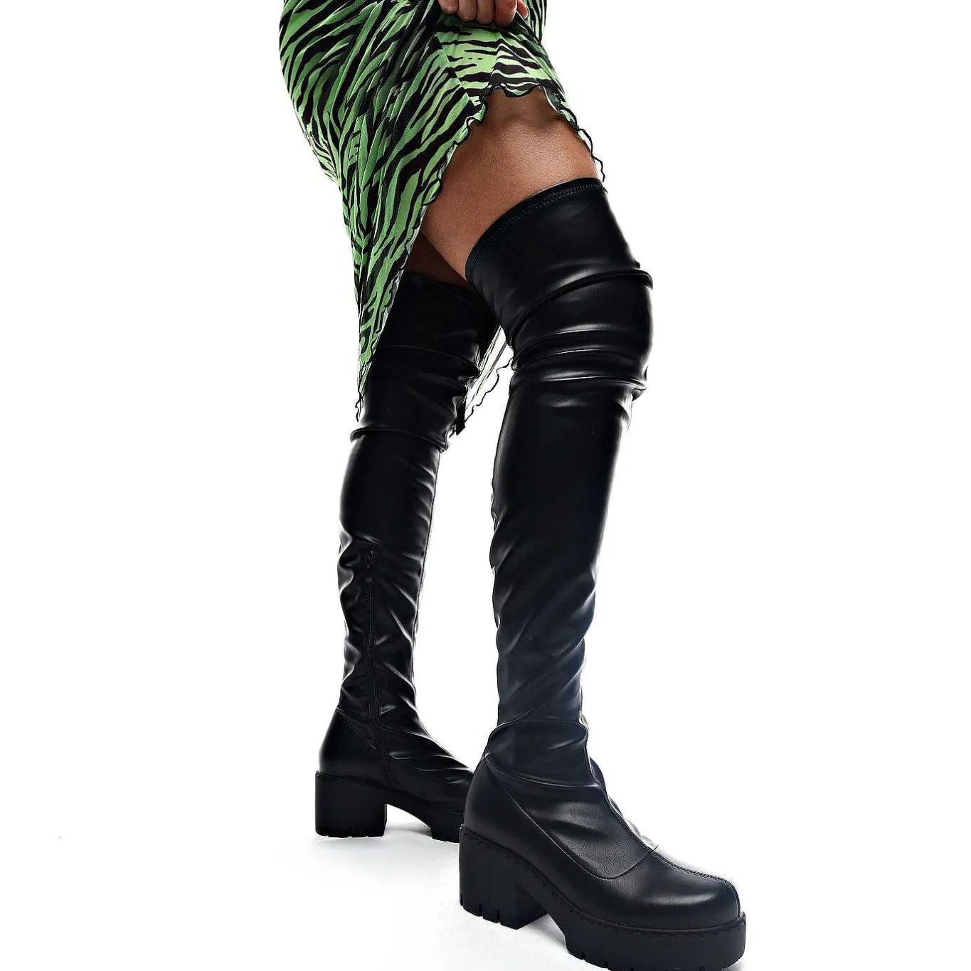 KOI footwear The Harmony Plus Size Thigh High Boots<Women'S Chunky Boots