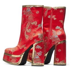 KOI footwear The Ornate Soul Playboy Red Heeled Boots | Playboy X Koi Collection<Women'S Platform Boots