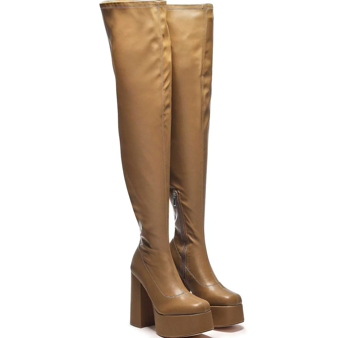 KOI footwear The Redemption Plus Size Thigh High Boots - Khaki<Women'S The Long Boot
