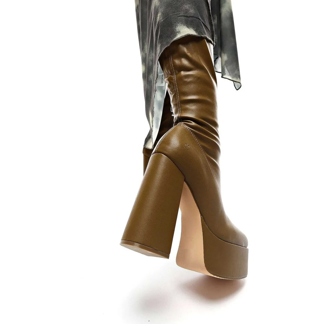 KOI footwear The Redemption Stretch Thigh High Boots - Khaki<Women'S The Platform Boot