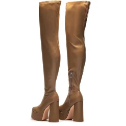KOI footwear The Redemption Stretch Thigh High Boots - Khaki<Women'S Heeled Boots