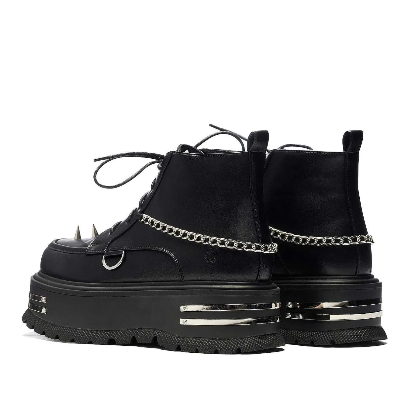KOI footwear The Silence Men'S Platform Grunge Boots - Black<Men'S Black Boots