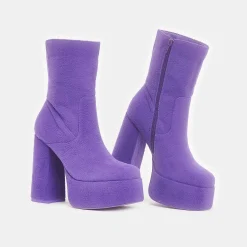 KOI footwear Tinky Winky Fluffy Platform Boots<Women'S Heeled Boots