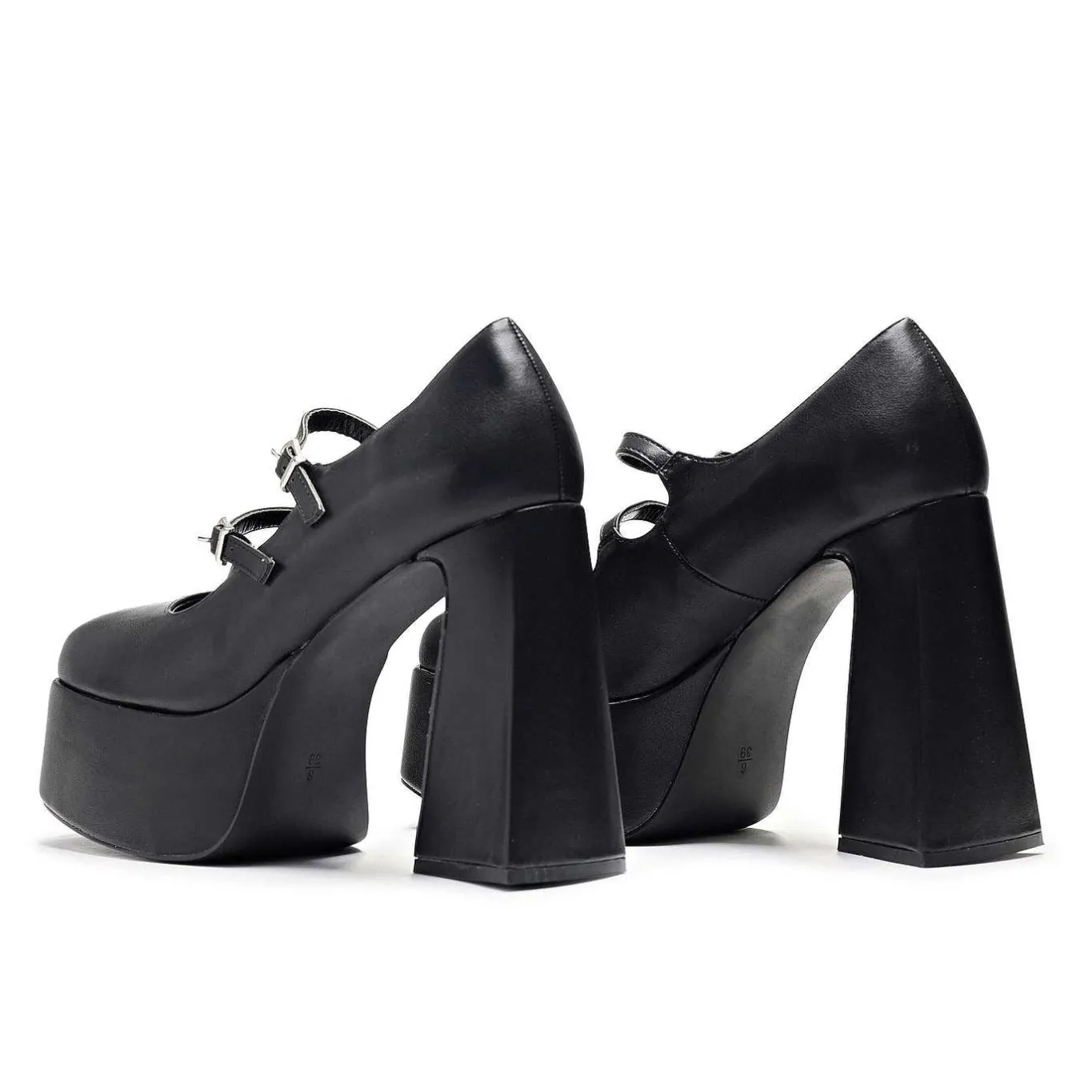 KOI footwear Zeba Black Platform Heels<Women'S Heeled Mary Janes