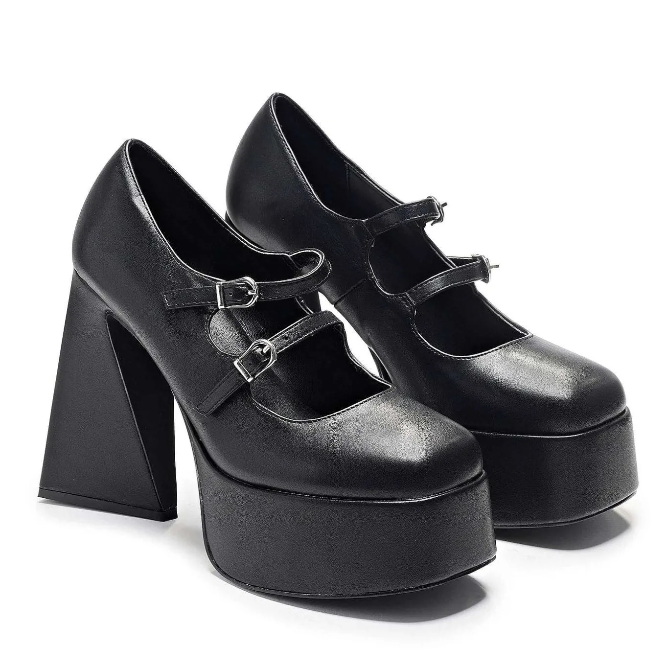 KOI footwear Zeba Black Platform Heels<Women'S Heeled Mary Janes